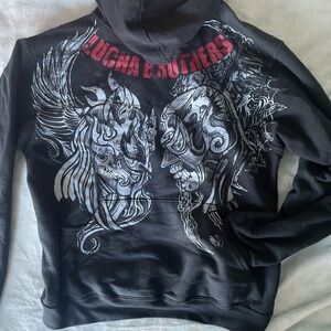 Lucha Brothers Black Graphic Hoodie